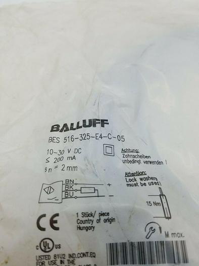 BALLUFF BES516-325-E4-C-05 -Factory Sealed Surplus-