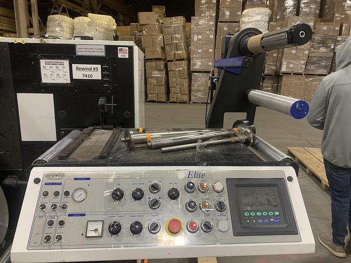 Used 16" ARPECO ELITE TRACKER LABEL SLITTER REWINDER MFG 1995