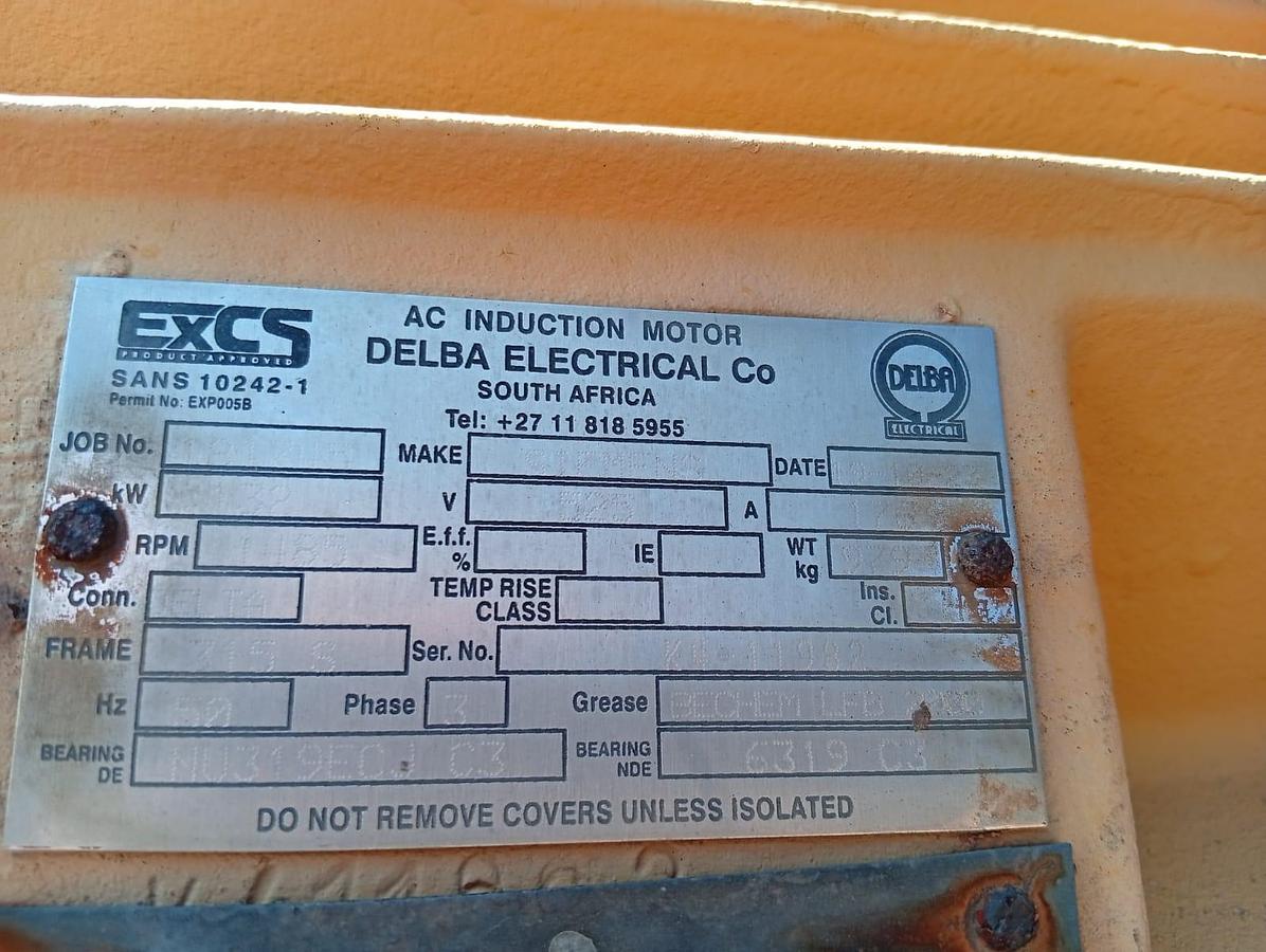 Used BOX STORAGE TANK WITH 132KW INDUCTION MOTOR