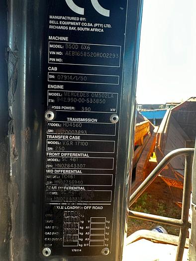 Used BELL B50D 6X6 WATER BOWSER (NON-RUNNER)