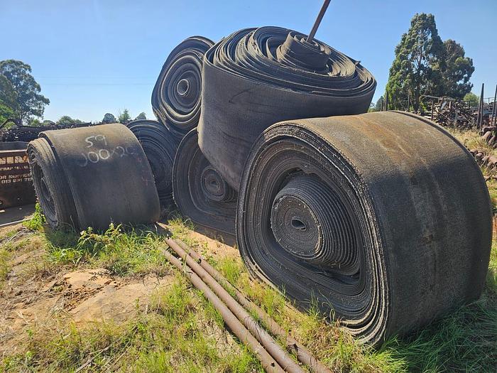 Used  VARIOUS SIZED NITRILE PVC NYLON CONVEYOR BELT ROLLS