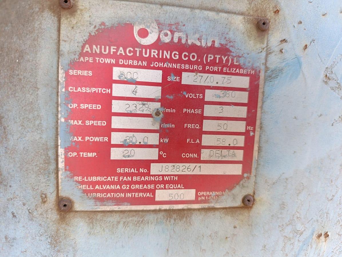 Used DONKIN INDUSTRIAL FAN 30KW