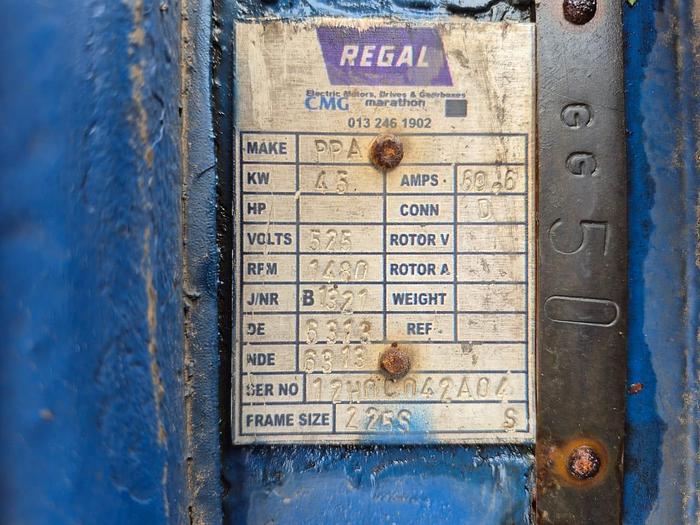 Used CMG HIGH PERFORMANCE 3-PHASE 45KW ELECTRIC MOTOR