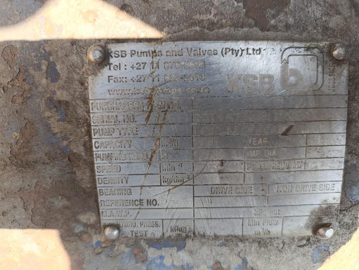 Used KSB 10X8 PUMP