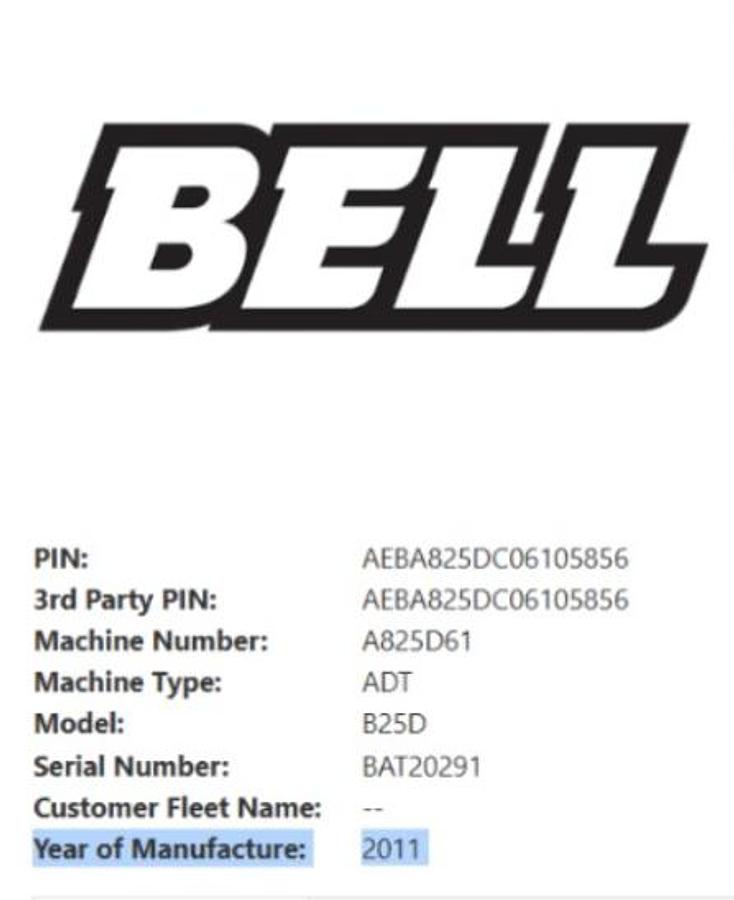Used BELL B25D 6X6 FULLY EQUIPPED ARTICULATED SERVICE TRUCK/UNIT (RUNNER)