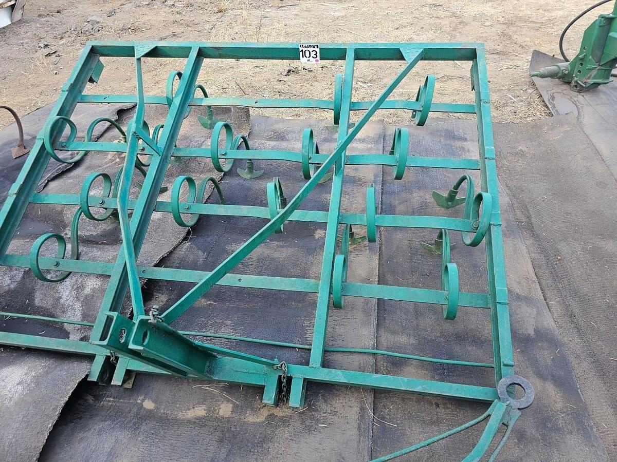 Used SPRING TOOTH HARROW WITH 16 RIPPER TEETH