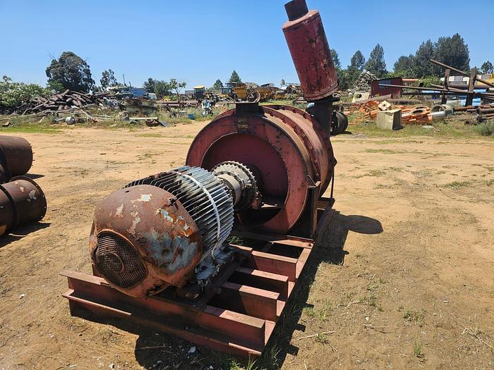 Used BLOWER WITH 132 KW ELECTRIC MOTOR WITH FLUID DRIVE COUPLING & EXHAUST