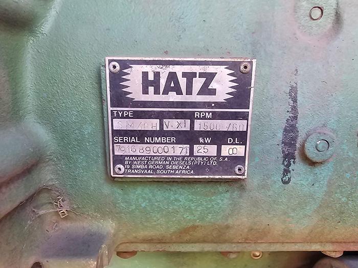 Used GENERATOR & POWERWELD 400 WELDER WITH 25 KW HATZ 3 CYLINDER ENGINE ON TRAILER