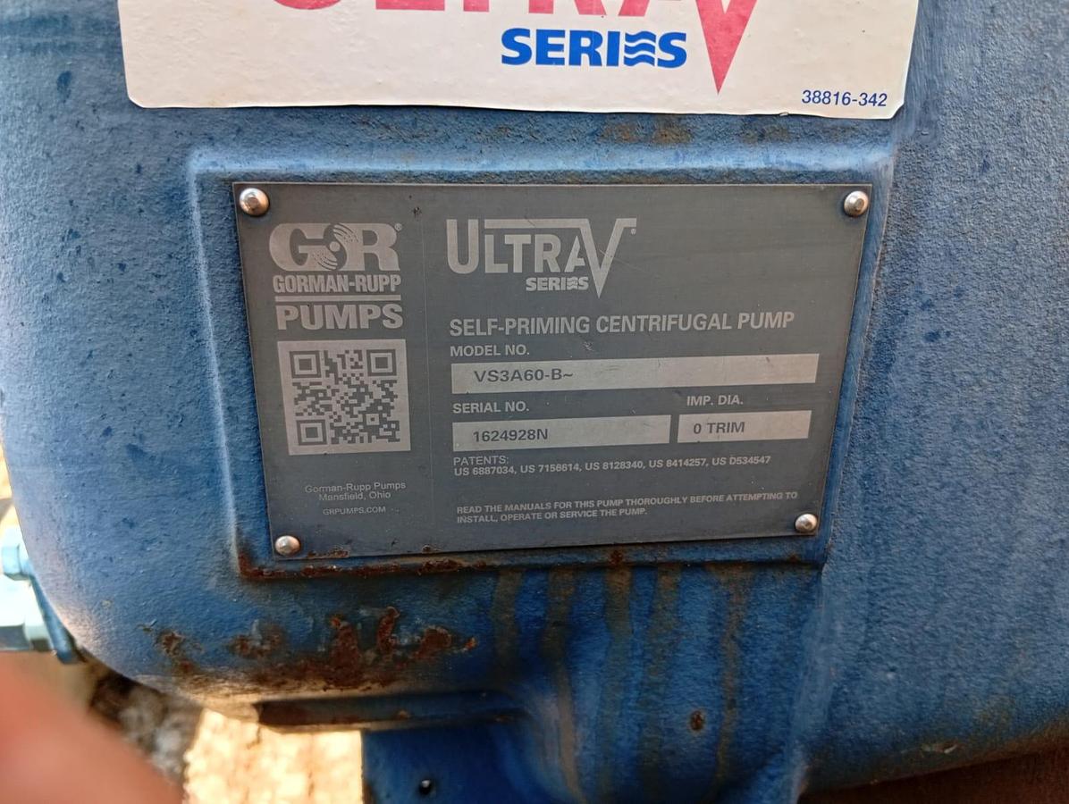 Used SELF-PRIMING CENTRIFUGAL PUMP SYSTEM WITH 55KW ELECTRICAL MOTOR