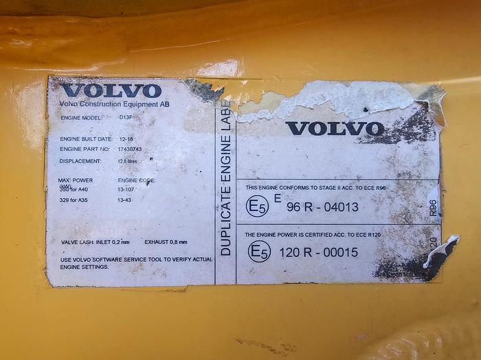 Used VOLVO A40G HAULER (RUNNER)