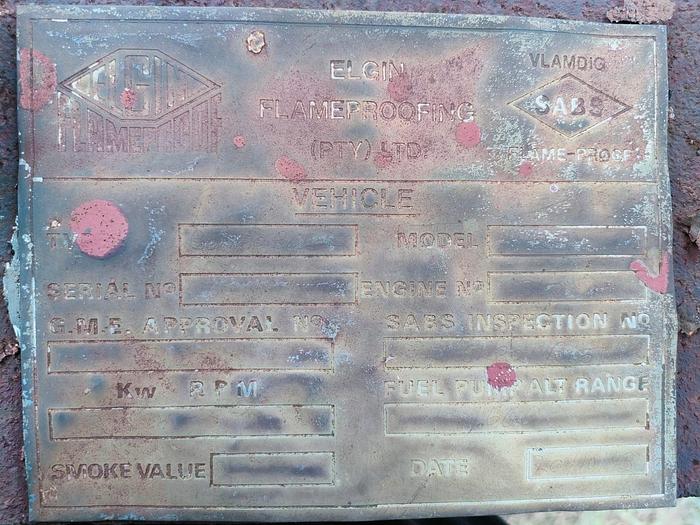 Used  BOMAG UNDERGROUND FLAMEPROOF ROLLER (NON-RUNNER)