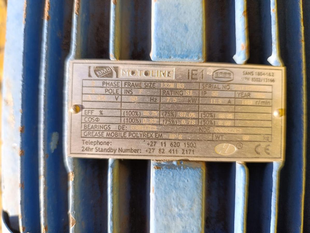 Used POWERPACK GERBOX WITH ELECTRIC MOTOR 7.5KW