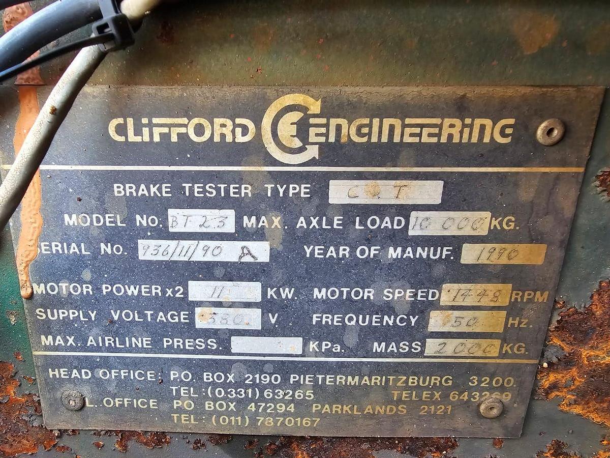 Used 10000 KG AXLE MASS BRAKE TESTER