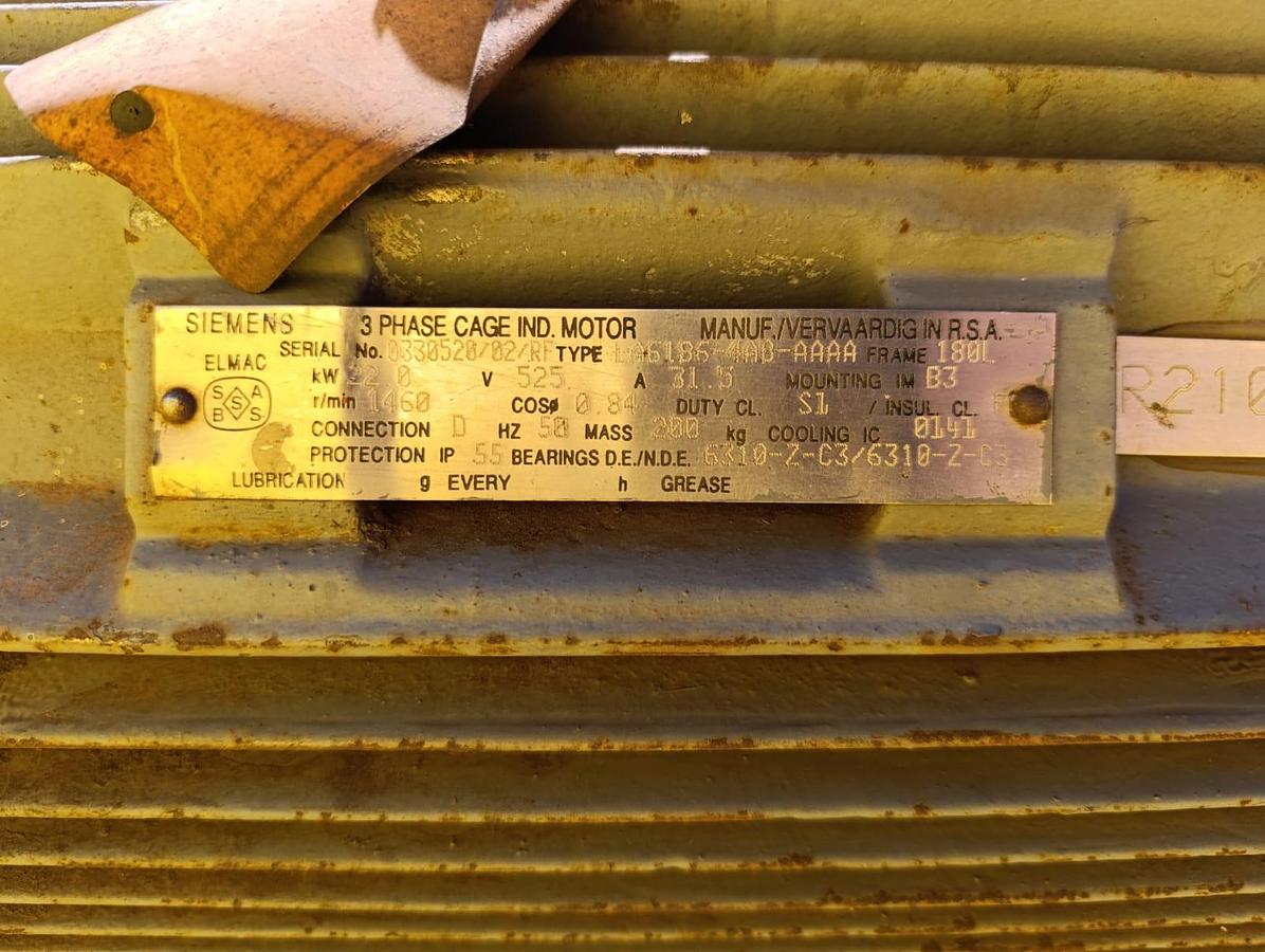 Used ELECTRIC MOTOR 22KW