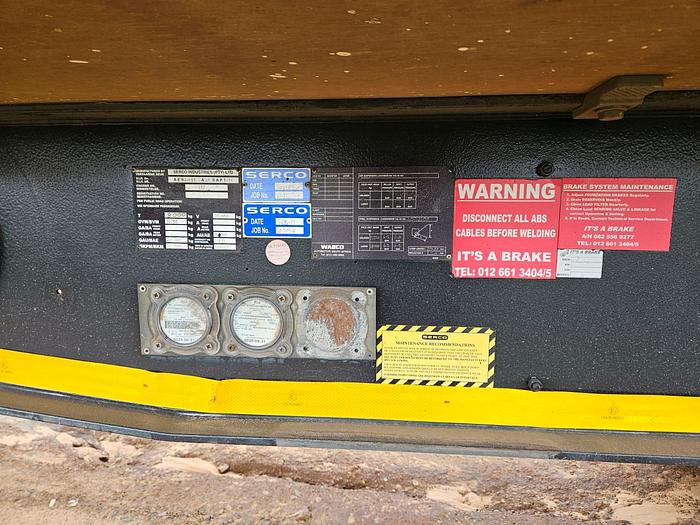 Used SERCO DOUBLE AXLE ISOLATED BODY TRAILER WITH RAVIOLI TAIL LIFT