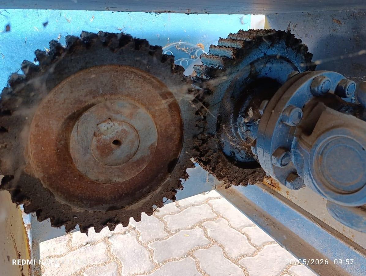 Used HORIZONTAL DOUBLE SHAFT MIXER WITH 7.5KW ELECTRIC MOTOR