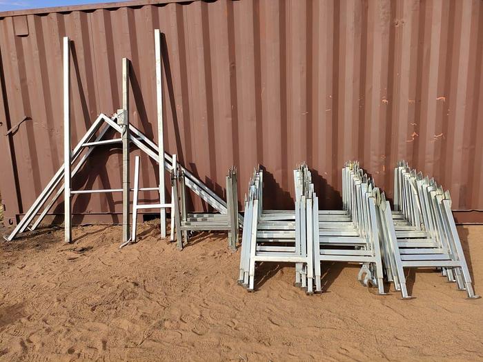 Used 1 X 100 M PACKING LINE ROLLER CONVEYOR STRUCTURE COMPLETE WITH DRIVES UNIT (TESTED)