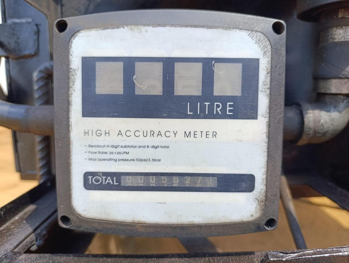 Used HEAVY DUTY 2500 LITRE DIESEL BOWSER TRAILER WITH PUMP & METER- USED CONDITION