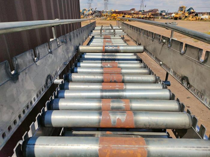 Used 1 X 100 M PACKING LINE ROLLER CONVEYOR STRUCTURE COMPLETE WITH DRIVES UNIT (TESTED)