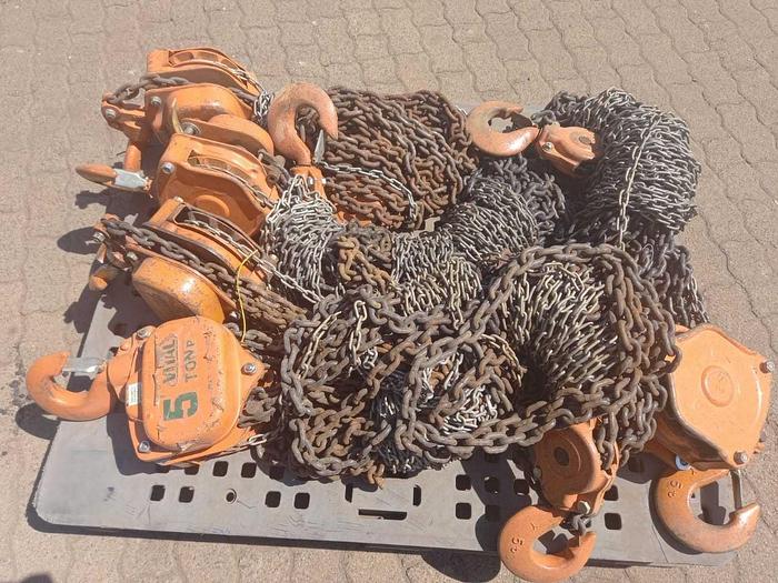Used X5 5 TON CHAIN BLOCKS (10M LIFT)