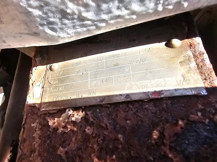 Used BLOWER WITH 132 KW ELECTRIC MOTOR WITH FLUID DRIVE COUPLING & EXHAUST