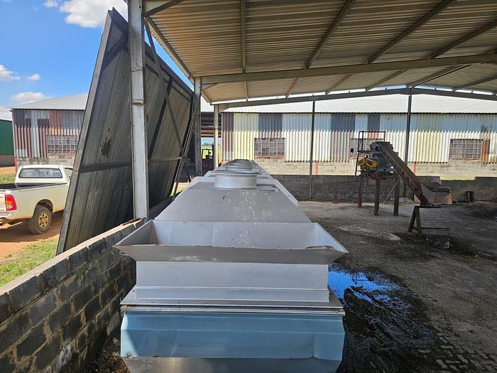 Used COMPLETE (BRAND NEW) 2024 VIBRATING FLUID BED DRYER UNIT, WITH FANS, OVEN, VIBRATORS, DUCTING, CYCLONES, CONTROL PANELS, SCREW FEEDERS, GEARBOXES & MOTORS