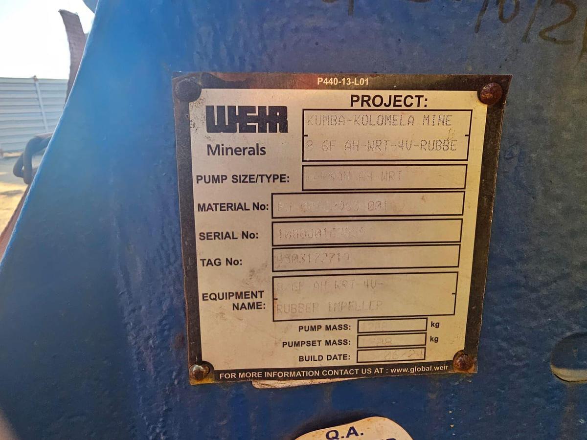 Used NEW WARMAN 8/6 PUMP