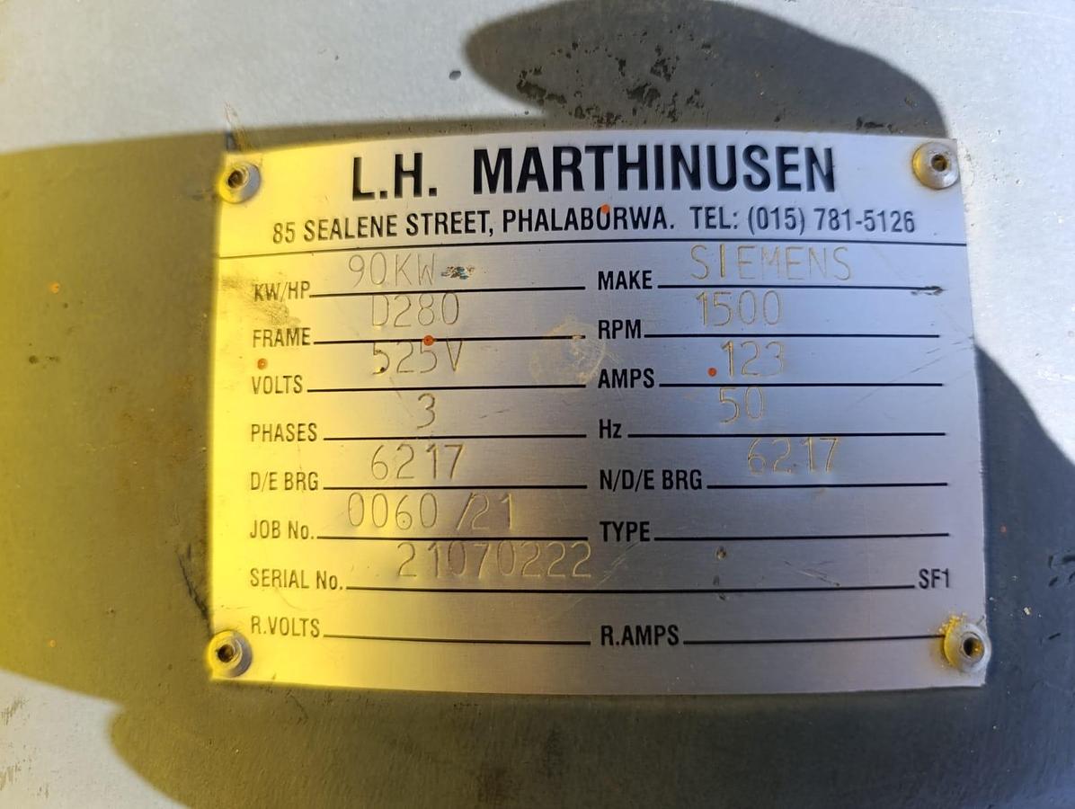 Used ELECTRIC MOTOR 90KW