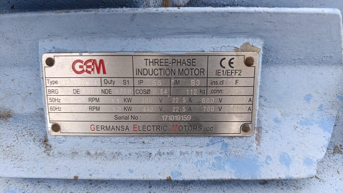 Used 11 KW SINGLE DRUM WINCH WITH MOTORIZED GEARBOX(USED)