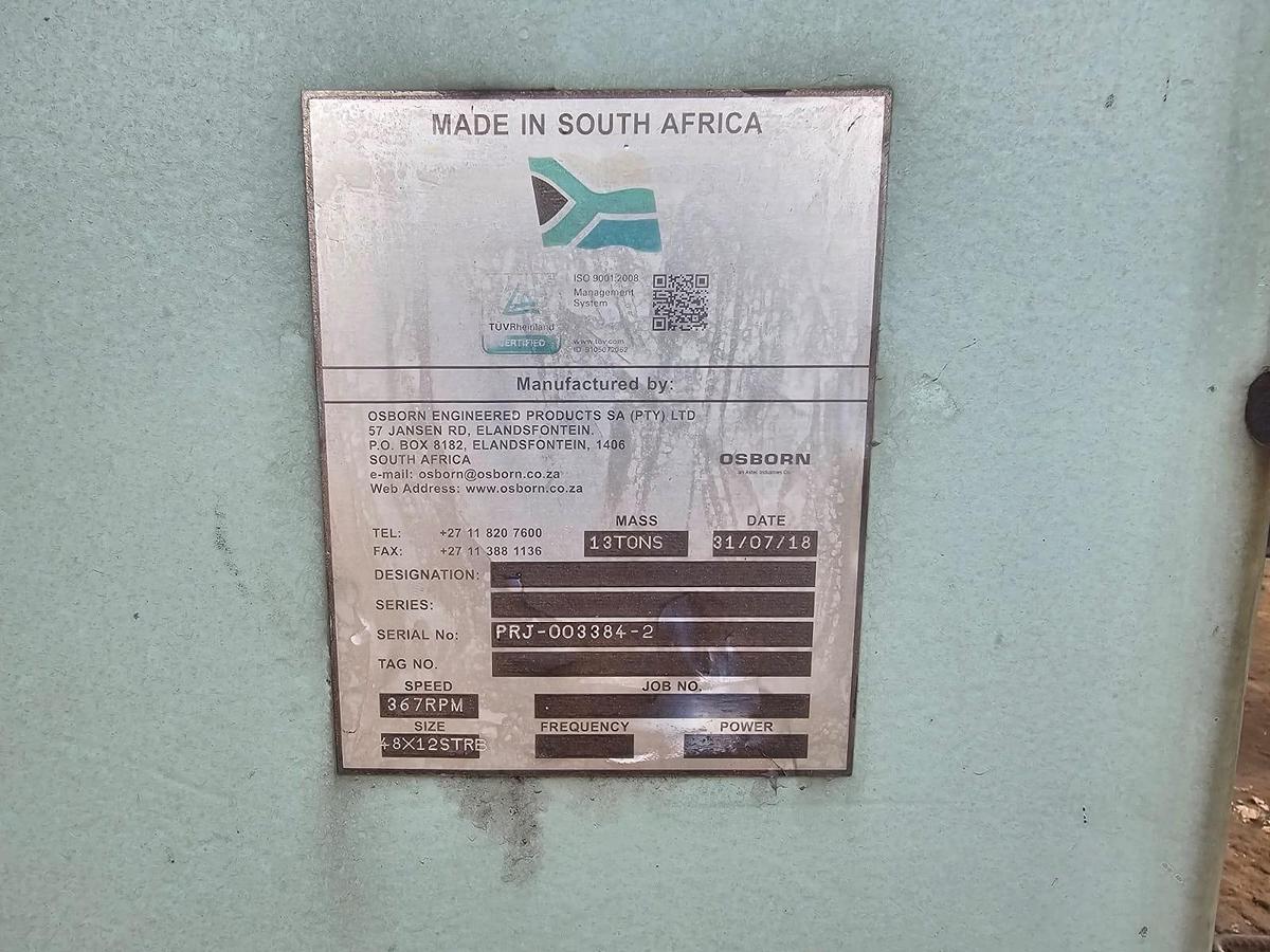 Used OSBORN JAW CRUSHER (48 INCH X 12 INCH)