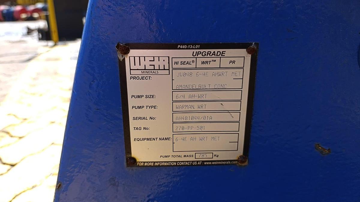 Used WARMAN WRT PUMP  6/4 AH(USED CONDITION)