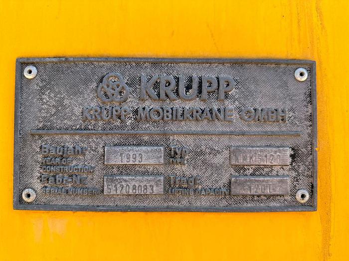 Used KRUPP KMK 5120 ALL TERRAIN 120 TON CRANE (RUNNER)