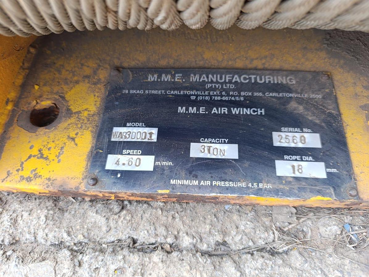 Used MME SINGLE DRUM AIR WINCH