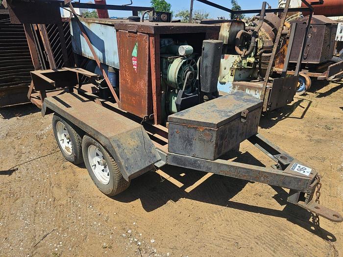 Used GENERATOR & POWERWELD 400 WELDER WITH 25 KW HATZ 3 CYLINDER ENGINE ON TRAILER