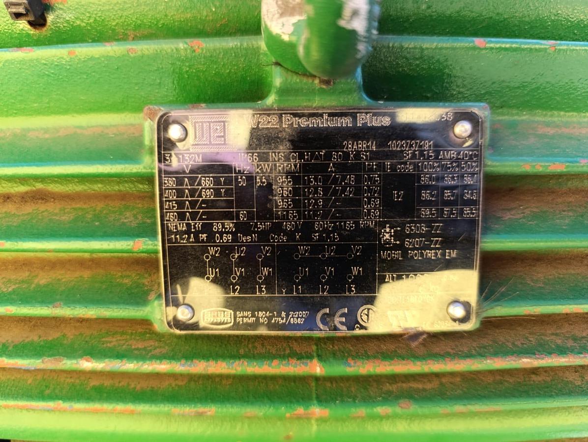 Used ELECTRIC MOTOR 5.5KW