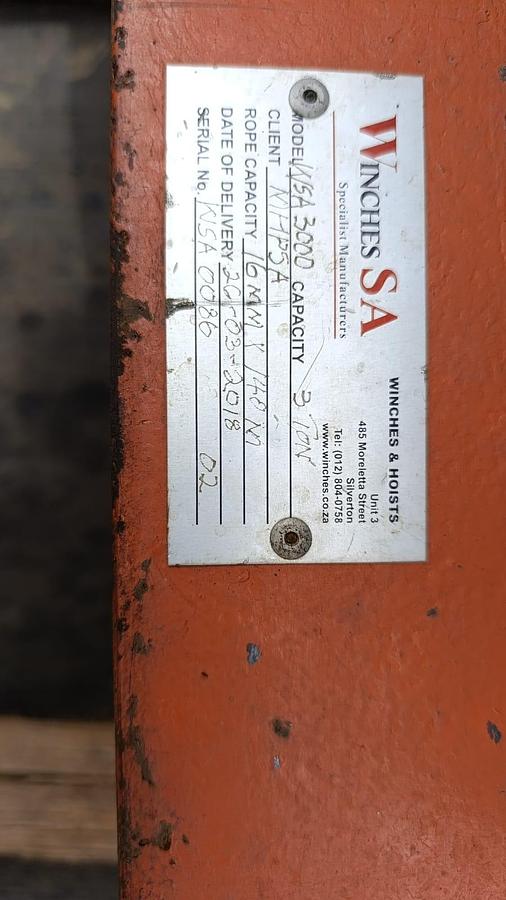 Used 11 KW SINGLE DRUM WINCH WITH MOTORIZED GEARBOX(USED)