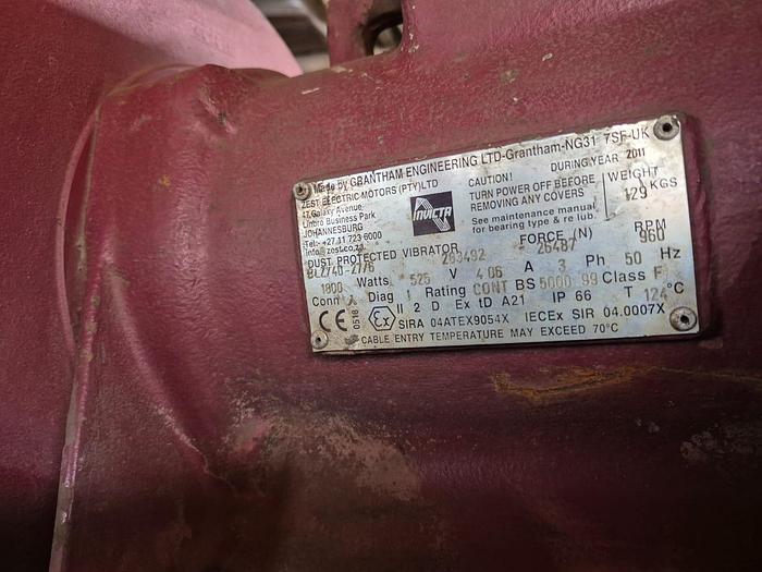 Used INVICTA 3-PHASE DUST PROTECTED VIBRATING MOTOR