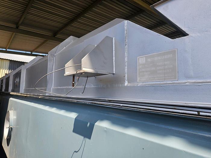 Used COMPLETE (BRAND NEW) 2024 VIBRATING FLUID BED DRYER UNIT, WITH FANS, OVEN, VIBRATORS, DUCTING, CYCLONES, CONTROL PANELS, SCREW FEEDERS, GEARBOXES & MOTORS