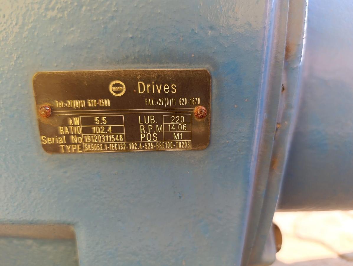 Used BMG GEARBOX WITH ELECTRIC MOTOR 5.5KW