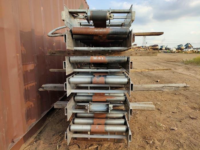 Used 1 X 100 M PACKING LINE ROLLER CONVEYOR STRUCTURE COMPLETE WITH DRIVES UNIT (TESTED)