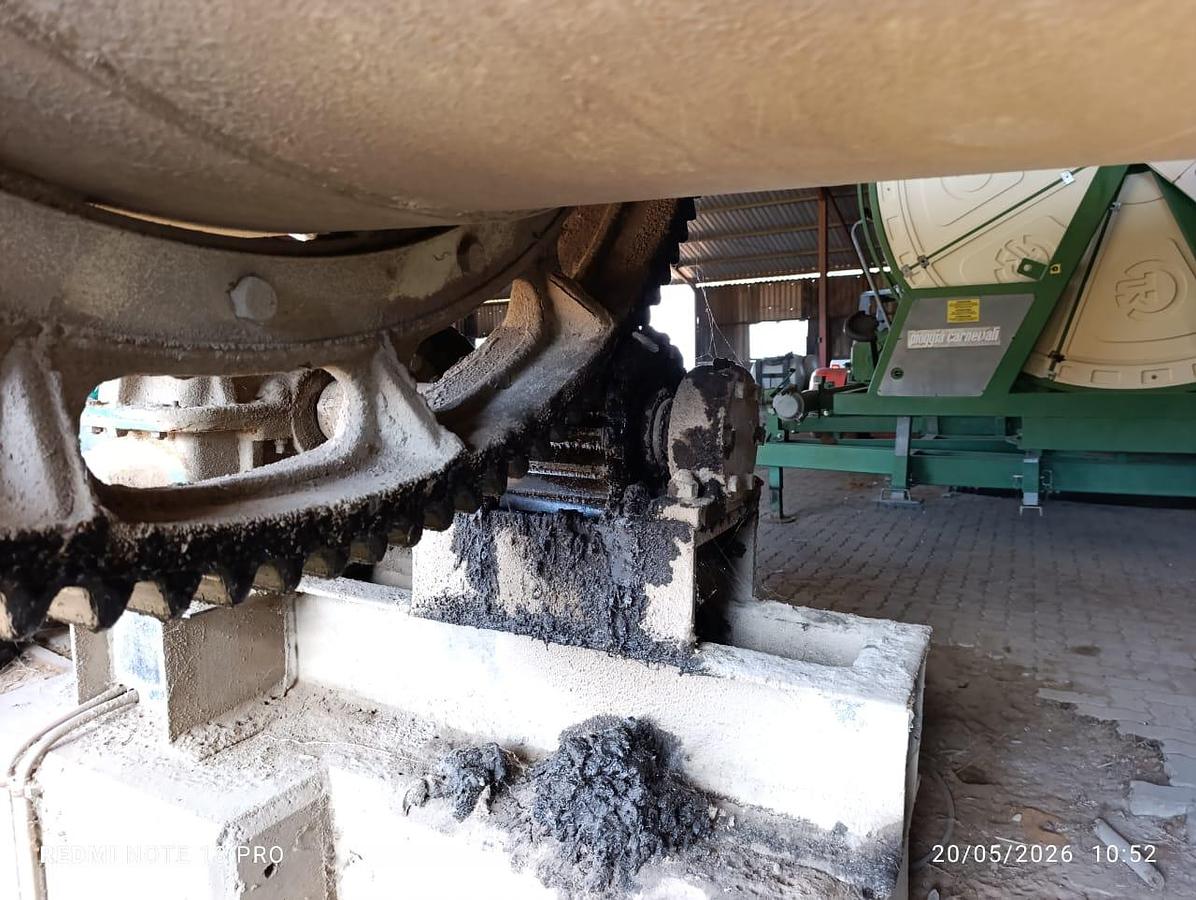 Used ROTATING DRUM COOLER WITH BAG FILTER CHUTE WITH FRAME & GALVANIZED DUCTING PIPES