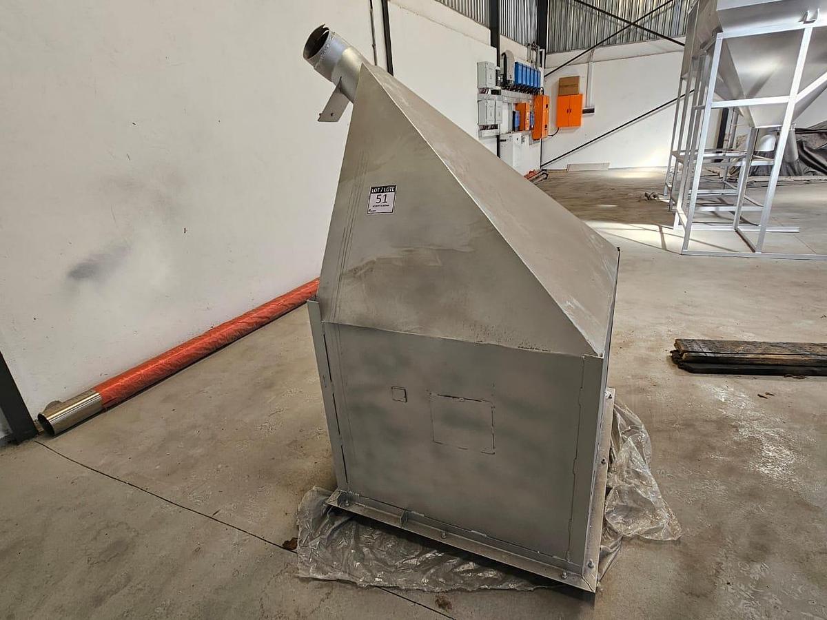 Used SS304 STAINLESS STEEL 1.2 TON GRAIN STORAGE BIN (NO LEGS)