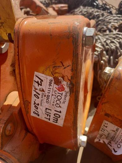 Used X5 5 TON CHAIN BLOCKS (10M LIFT)