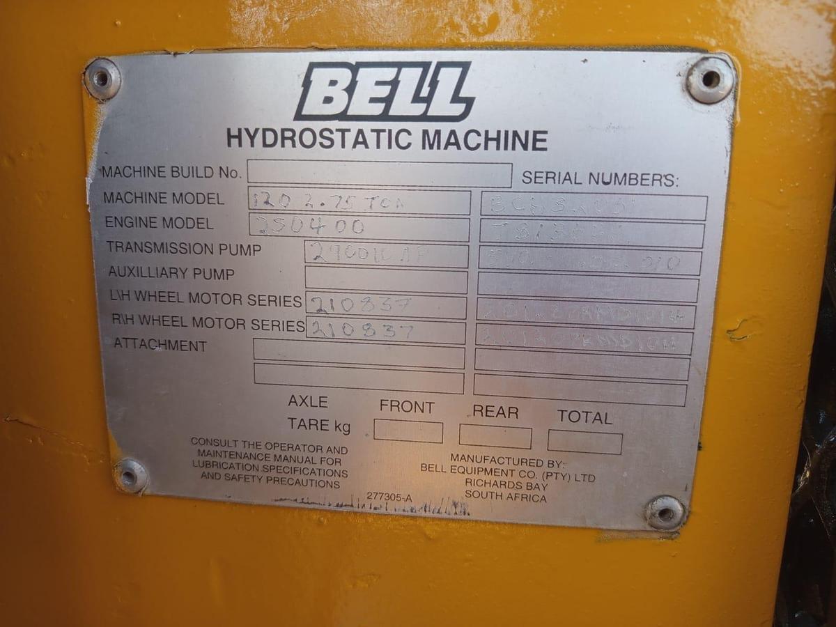 Used BELL 120 SUPER 2.75 TON ROUGH TERRAIN FORKLIFT(USED CONDITION)