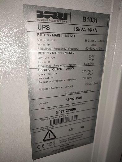 Used INDUSTRIAL 15 KVA UPS INVERTER POWER SOLUTION