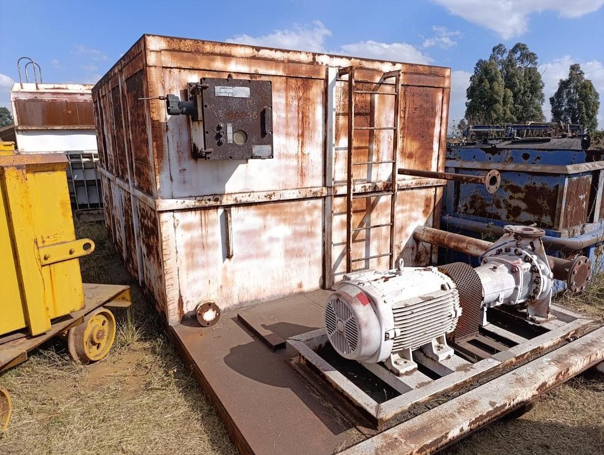 Used TANK WITH 75 KW ELECTRIC MOTOR AND PUMP - USED CONDITION