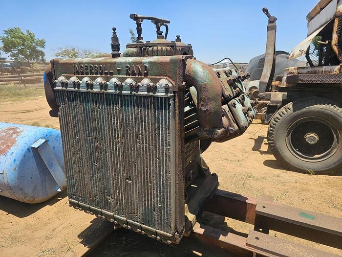 Used INGERSOL RAND TYPE 40 TWIN STAGE COMPRESSOR ON MOTOR STAND