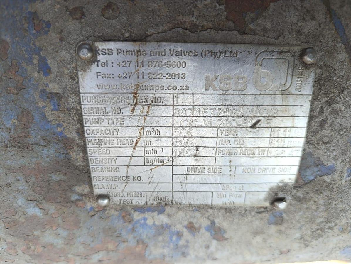 Used KSB 10X8 PUMP