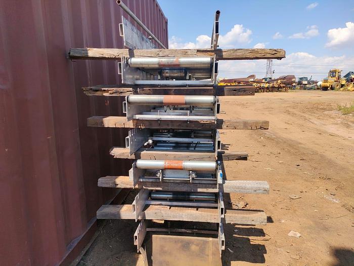 Used 1 X 100 M PACKING LINE ROLLER CONVEYOR STRUCTURE COMPLETE WITH DRIVES UNIT (TESTED)