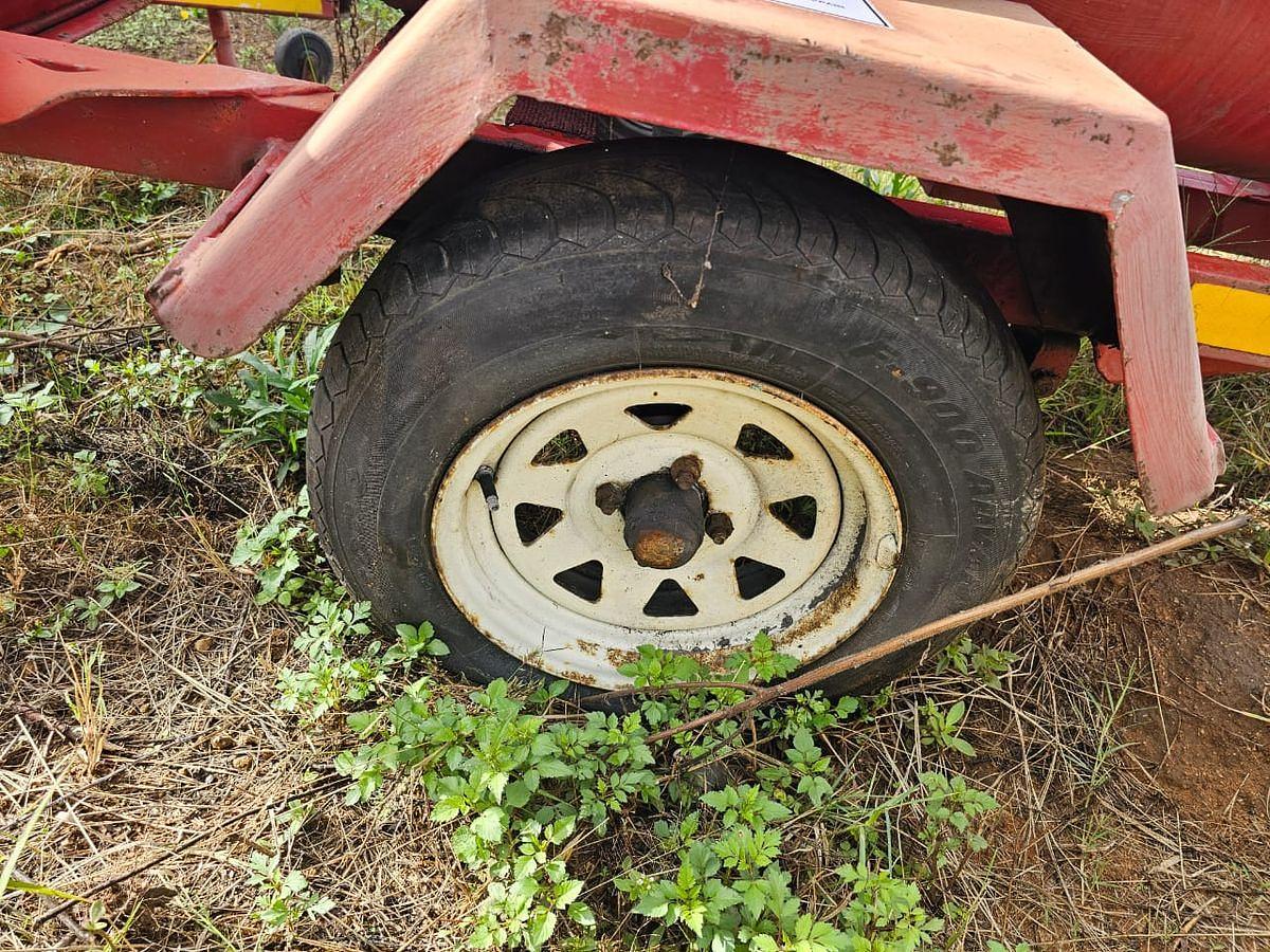 Used SINGLE AXLE 125 KG (2) DRY CHEMICAL POWDER FIRE EXTINGUISHER TRAILER